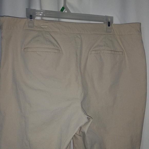 Talbots Chatham Ankle Pant 16 Khaki Beige Stretch Straight Side Zip Classic - Picture 6 of 8